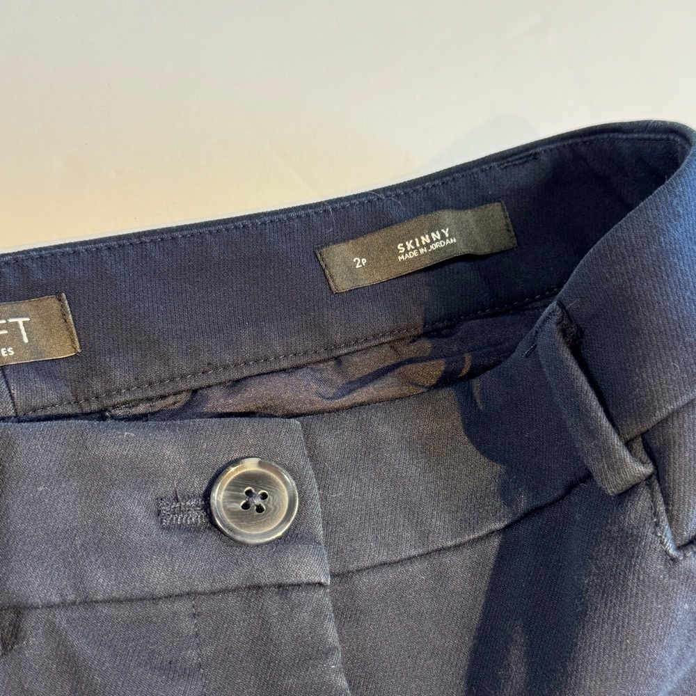 Loft Navy Perfect Skinny Petite Chino Pants, Women’s 2P - Picture 4 of 6